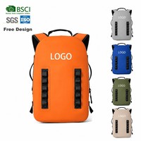 Tas Ransel Tahan Air TPU Custom dengan Ritsleting, Tahan Lama, Dapat Dilipat, untuk Gym, Perjalanan, Wisata, Berperahu, Arung Jeram, Digunakan di Semua Musim