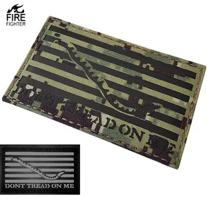 Large 2x3.54 IR AOR2 US First Navy Jack Dont Tread On Me DTOM NWU Type III Flag Infrared Fastener Patch