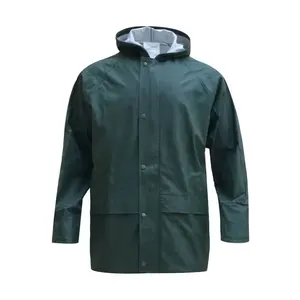 Waterproof yellow motorcycle men raincoat heavy duty PVC polyester windproof sales in stock rain gear