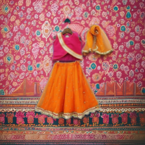 Lehenga Choli en coton élégant pour filles, style ethnique indien et pakistanais, prêt-à-porter - Product Image 1