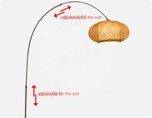 Lampe sur pied de <span class=keywords><strong>style</strong></span> nordique écologique avec abat-jour en bambou naturel et base en marbre massif pour la décoration intérieure - Product Image 5