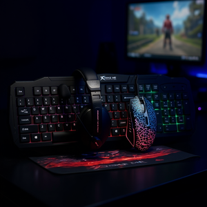 Xtrike Me CM-402X 4 In 1 Gaming <b>Keyboard</b> <b>Mouse</b> Combo With Headset And Mousepad - Product Image 2