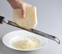 Premium Zester Rasp met roestvrijstalen mes, kaas- en citroenschiller, kaassnijder met soft-touch handvat
