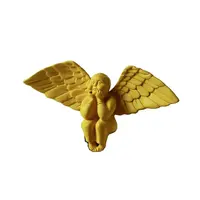 Nordic Creatieve Hars Ambachten Cartoon Angel Wing Sculptuur Baby Beeldjes Voor Tafel Decor