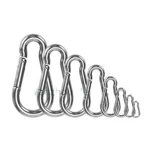 Custom Shaped Logo M6 Metal <b>Snap</b> <b>Hook</b> Stainless Steel DIN5299 Carabiner Ring 3-Year Warranty for General/Heavy Industry <b>Snaps</b> - Product Image 1