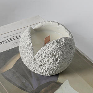Contenedor de vela gris de aromaterapia vacío personalizado tarro de vela de <span class=keywords><strong>piedra</strong></span> volcánica - Product Image 1