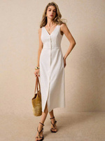 Robes élégantes et confortables pour femmes en lin ou en polyester avec service complet OEM ODM pour la personnalisation des étiquettes et des designs