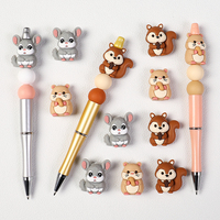 Cuentas de Silicona con Forma de Animales 3D, Grado Alimenticio, Libres de BPA, 28mm, Cuentas Sueltas para Hacer Pulseras, Mordedores para Bebés