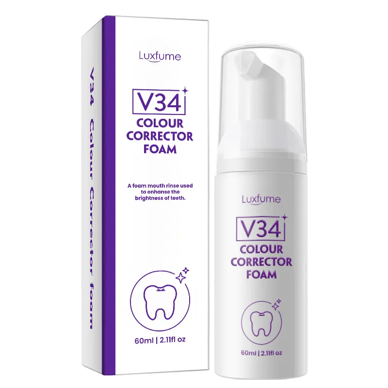 V34パープルカラーコレクターフォーム歯のクリーニングムース歯ホワイトニングフォーム毎日の歯科治療用
