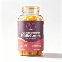 Gummies de Shilajit de l'Himalaya Sauvage SYC BIO, 60 unités, à base de plantes, riches en acides fulviques et humiques, sans gluten, complément alimentaire quotidien