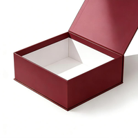 Grande boîte cadeau de luxe écologique UV avec logo personnalisé de qualité supérieure en carton en papier rigide mat noir pliable vide fermeture magnétique