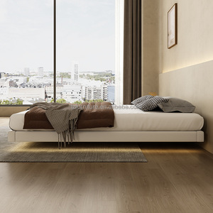 Hotel Furniture Manufacturer Custom Modern King <b>Queen</b> Floating <b>Bed</b> Frame with Upholstered Platform <b>Bed</b> OEM Factory Direct Sale - Product Image 2