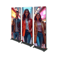 Pantalla LED Plegable y Móvil para Interiores, 640x1920mm, Aluminio Fundido a Presión, Marco de 2.5mm, Pantalla LED Digital Vertical