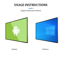 Рекламный моноблок Ancenview Android, 32 дюйма, IPS LCD, с антибликовым сенсорным экраном Full HD, черный, для настенного монтажа, цифровая вывеска