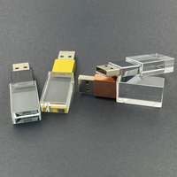 Memoria USB de 1GB, 2GB, 4 GB, 8GB, 16GB, 32GB, 64 GB, cristal popular, venta al por mayor, logotipo personalizado