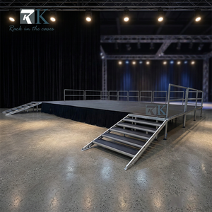 Factory Direct <b>Stage</b> <b>Platform</b> Complete Set with Stairs Guardrail Mobile <b>Stage</b> for Event Rental Business - Product Image 1