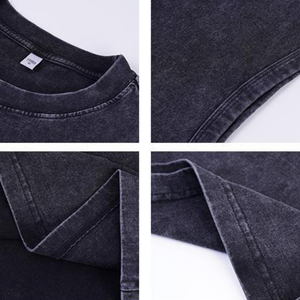 Débardeur en coton épais pour hommes et femmes, personnalisable avec logo, uni, coupe ample, débardeur basique, streetwear décontracté - Product Image 6