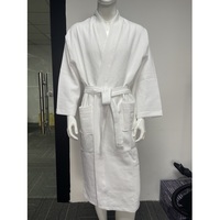 Peignoir en coton gaufré Peignoir Spa pas cher Hommes Femmes Robe avec logo