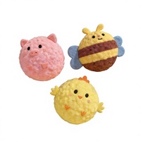 Nouvel Arrivage Jouet pour Chien : Petite Balle en Peluche à Picots Couineuse, Jouet à Mâcher pour Nettoyage des Dents, Anti-Stress, Balle Interactive Rebondissante à Libération Lente