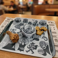 Papier pour plateau de restaurant, imperméable, résistant à la graisse, papier enduit de PE