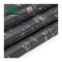 Tissu Oxford tissé imperméable en polyester 100% 72T 600D avec imprimé camouflage noir pour bagages, tentes, filles