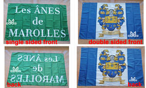 Drapeau national personnalisé 5x8 pi/150x240 cm, bannière extérieure personnalisée, double couture, œillets en laiton, pour camping et jardin, Bagetu - Product Image 4