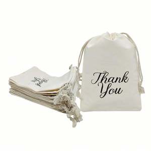 Bolsas de Regalo de Lona de Algodón con Cordón, Reutilizables, a Prueba de Polvo, con Logotipo Personalizado, para Regalos de Navidad - Product Image 1