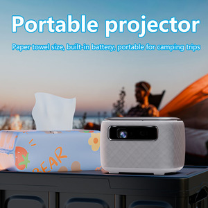 Projecteur extérieur intelligent portable WiFi 4K DLP avec batterie intégrée Android, 600 lumens, stéréo HIFI pour l'éducation et les petits bureaux - Product Image 3