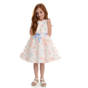 热卖新设计品牌幼儿 5 年女孩礼服女孩公主礼服