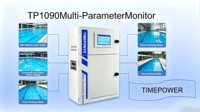 Analyseur de qualité de l'eau multiparamètres TIMEPOWER TP1090, écran tactile, moniteur en ligne de pH/température/turbidité pour eaux usées