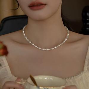 Collar de Perlas de Agua Dulce Naturales 2025 para Mujer, Cadena Minimalista para Clavícula, Estilo Apilado, Chapado en Oro, Plata 925 - Product Image 2