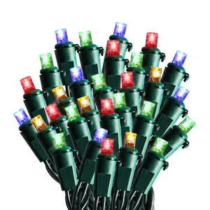 Çin üretici su geçirmez 5MM renkli LED dize işık-50 ampuller noel ağacı parti dekorasyon