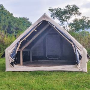 เต็นท์เป่าลมกันน้ำ XFD สีดำ เคลือบกาว ผ้าอ็อกซ์ฟอร์ด สำหรับ 12 คน เต็นท์แคมป์ปิ้งสำหรับครอบครัว 4 ฤดู ติดตั้งง่ายรวดเร็ว - Product Image 4