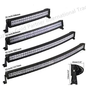 Hệ Thống Chiếu Sáng Tự Động 288W Điểm Lũ Combo Chùm 50 Inch Thanh Đèn LED Cong Cho Xe Tải Jeep Offroad 4 Bánh Xe