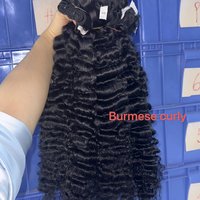 Extensiones de Cabello Humano Virgen con Alineación de Cutículas, Cierre de Encaje HD 2x6 5x5 13x4 13x6, Rizado Birmano, Lacio