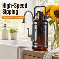 Bouteille d'hydratation écologique Longstar OEM sans BPA, étanche, respectueuse de l'environnement, 2L, avec bouchon à boire directement et corde, pour adultes, qualité alimentaire