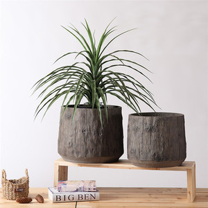 Superficie de patrón de madera realista para interiores y exteriores, macetas de <span class=keywords><strong>cemento</strong></span> grandes, moldes de decoración para jardín y hogar para jardineras de hormigón - Product Image 4