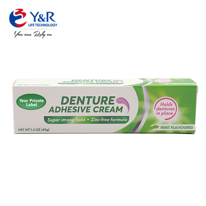 Adhésif pour prothèses dentaires imperméable sans zinc, tenue extra forte pour la prothèse supérieure, saveur menthe, crème adhésive pour prothèses dentaires - Product Image 2
