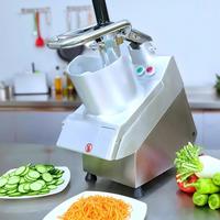 Trancheuse à légumes professionnelle à alimentation continue, moteur à induction puissant, conception inclinée pour cuisine de restaurant
