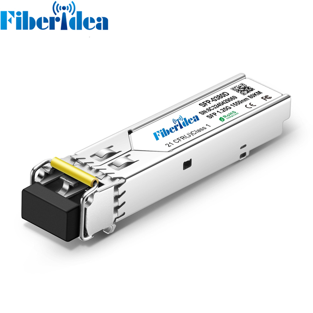Compatible SFP BIDI 1.25G 80km 1310nm/1550nm SM SFP Module Optical Transceiver Price Single Mode Single Core SFP Transceiver