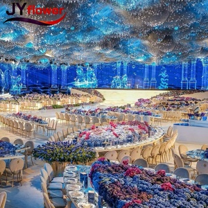 Rama de Hojas Verdes Artificiales Realistas de Nuevo Diseño JY, Material de Tela de Ficus Lyrata, Decoración para Bodas, Hogar, <span class=keywords><strong>Restaurante</strong></span> y Jardín - Product Image 3
