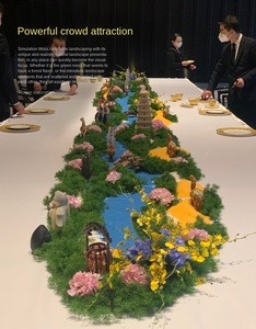 ต้นไม้เทียมสำหรับห้องประชุมดอกไม้ยาวสีเขียวประดับด้วยต้นสน - Product Image 6