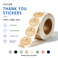 Rouleau d'étiquettes autocollantes en papier industriel, rouleau d'autocollants en vinyle personnalisé, imperméable et durable pour l'identification des bouteilles, des boîtes et des emballages