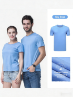 T-shirt unisexe 170g, été, couleur unie, coupe ample, 100% coton, manches courtes, décontracté, vêtements de travail, uniforme d'équipe, t-shirt homme uni