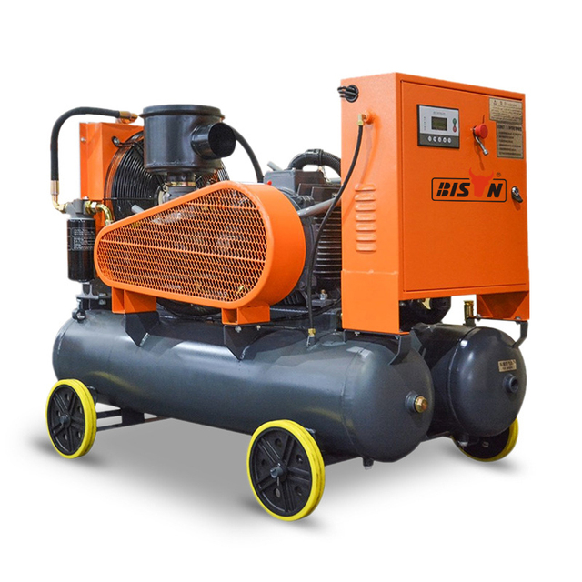BISON(CHINA) 7.5KW 11KW 15KW 18.5 Energy Saving Mobile air Compressor 4-in-1 All in One Screw air Compressor Fixed Speed air Compressor