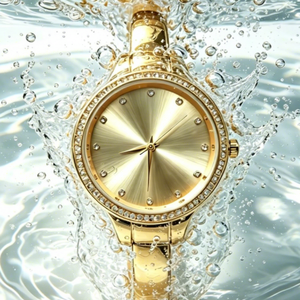 Reloj de Negocios Clásico y Elegante para Mujer, de Acero Inoxidable, con Detalles de Diamantes, Marcadores de Hora con Pedrería, Esfera Acrílica, Esfera Solar - Product Image 1