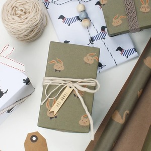 Custom Double-Sided PE Coated Recyclable Kraft <b>Paper</b> Gift <b>Wrap</b> <b>Roll</b> Happy Holidays Design Digital Printing Compatible Packaging - Product Image 2