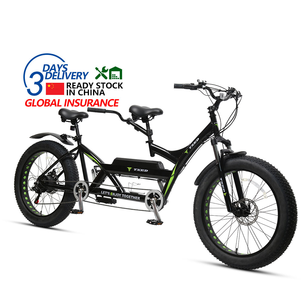 TXED 500W Fat Tire Tandem Electric Bike for Two, 48V eBike with LCD  Display, Ideal for City Cycling & Leisure Rides