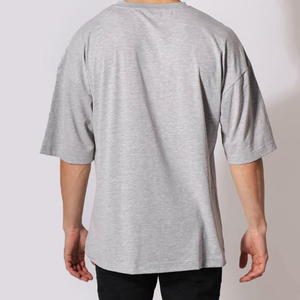 เสื้อยืดสตรีทแวร์ 220gsm ทรงดรอปไหล่ แบบเรียบ ปักโลโก้ได้ ทรงโอเวอร์ไซส์ สไตล์ลำลอง เนื้อผ้าหนา 100% คอตตอน ทรงบ็อกซี่ เสื้อยืดเปล่า - Product Image 4