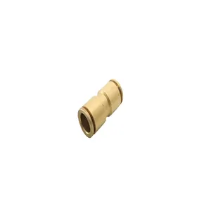 High Quality Hu One Touch Straight Union Brass Pneumatic Pipe Fittings For Air